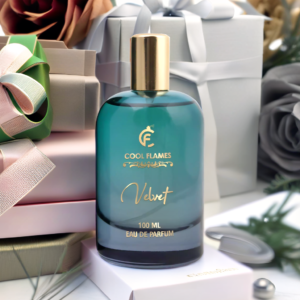 Cool Flames Luxury Velvet Unisex Eau De Parfum with Lemongrass, Bargamot, Balsam Fir, Cappuccino & Amber Premium Long Lasting Citrus & Woody Fragrance Scent Perfume for Men & Women, 100 ML